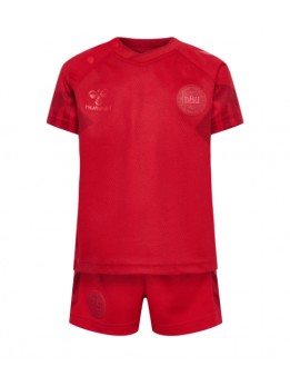 Billige Danmark Hjemmedraktsett Barn VM 2022 Kortermet (+ Korte bukser)